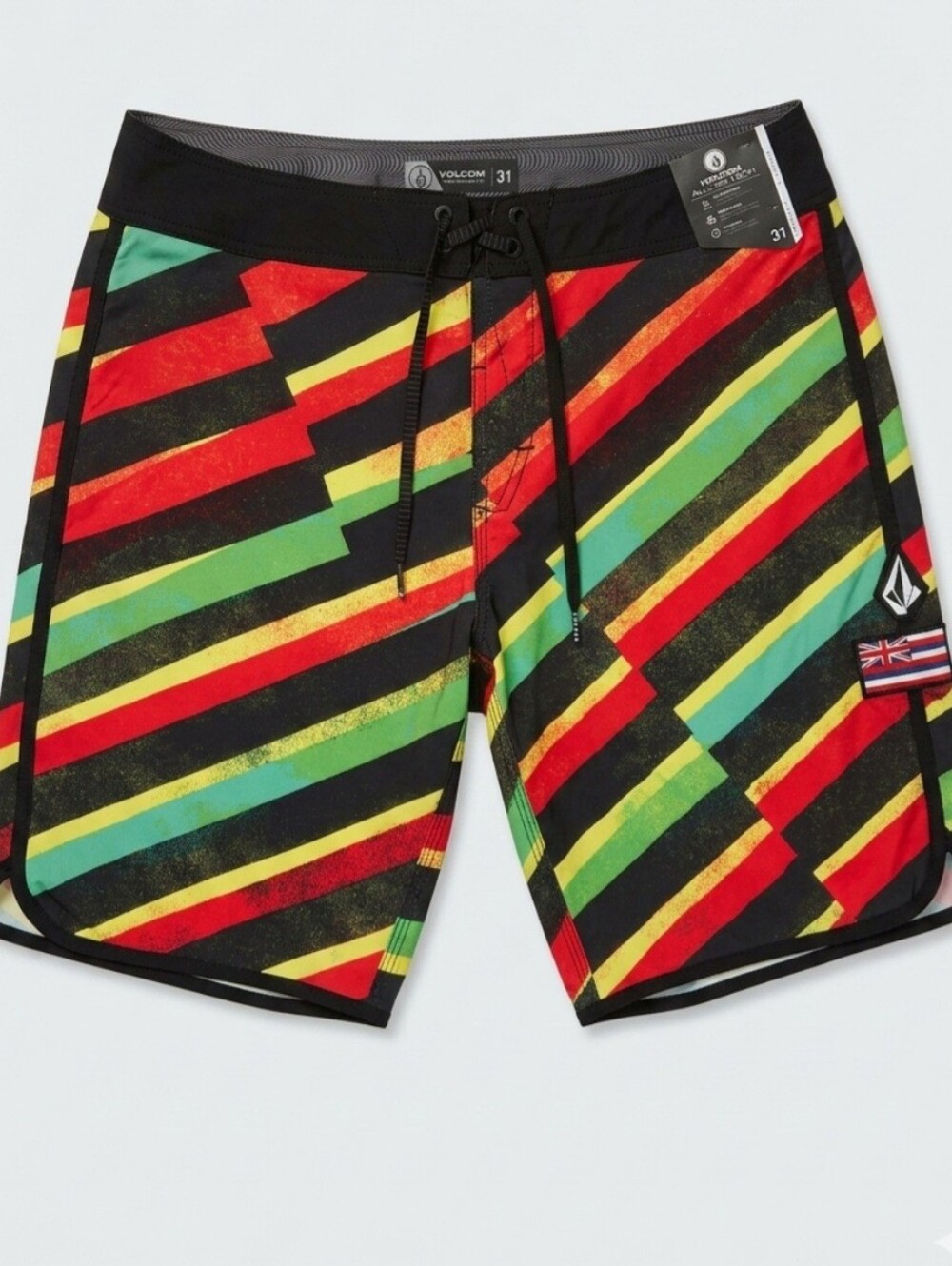 Volcom Men’s Striped Hybrid Boardshorts Swim Shorts